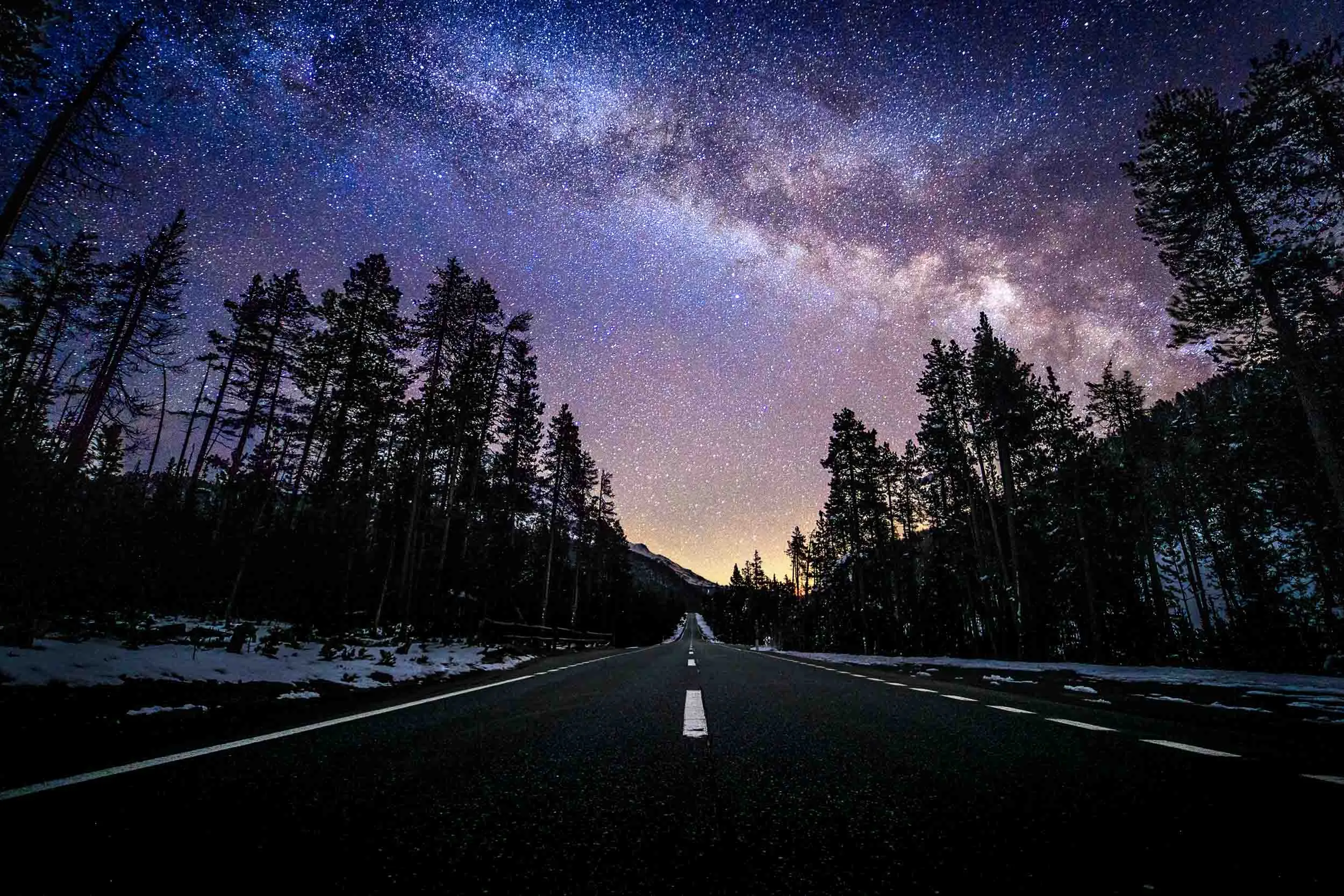 Milky Way starry night sky long exposure astrophotography in Switzerland